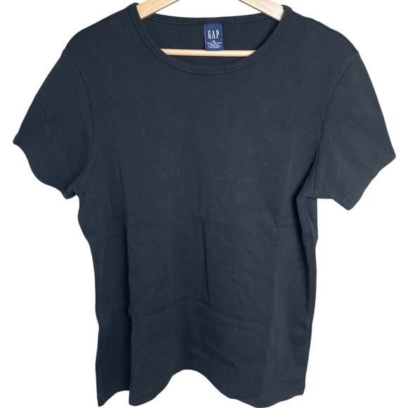 Vintage Gap Black Plain Essential T-shirt Unisex XL - Picture 1 of 5